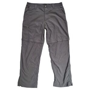 Marmot Men's Convertible Zip Off Gray Pants‎ Shorts size 36 XL Inseam 31"